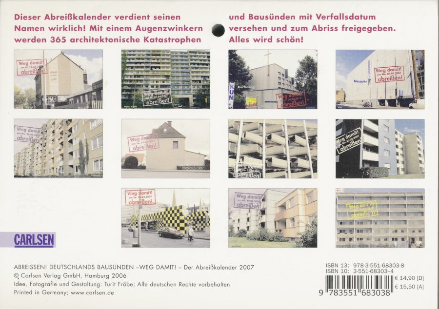 Abriss­ka­len­der 2007 Back&nbsp;Cover