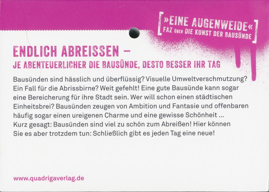 Abriss­ka­len­der 2015 Back&nbsp;Cover